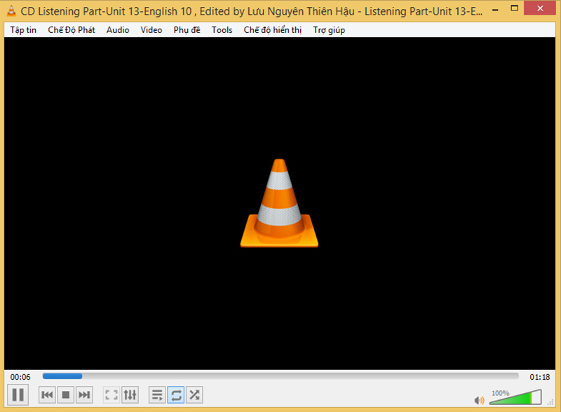 Giao diện ứng dụng VLC Media Player